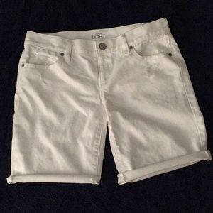 LOFT white shorts